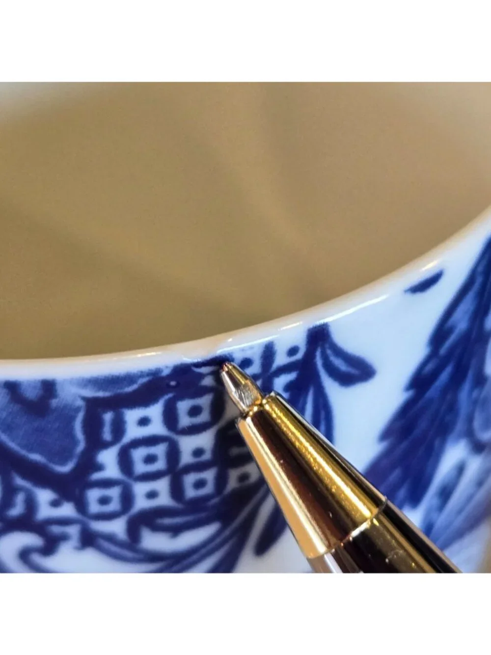 Pier 1 Blue White Floral Rabbit Bird Motif Porcelain Mugs Set of 2 *READ